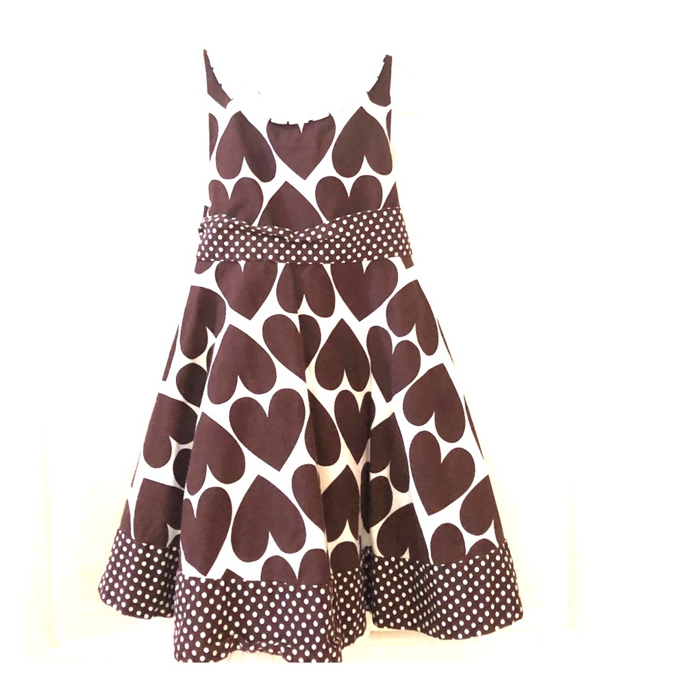 Savannah 2T brown and white dress
